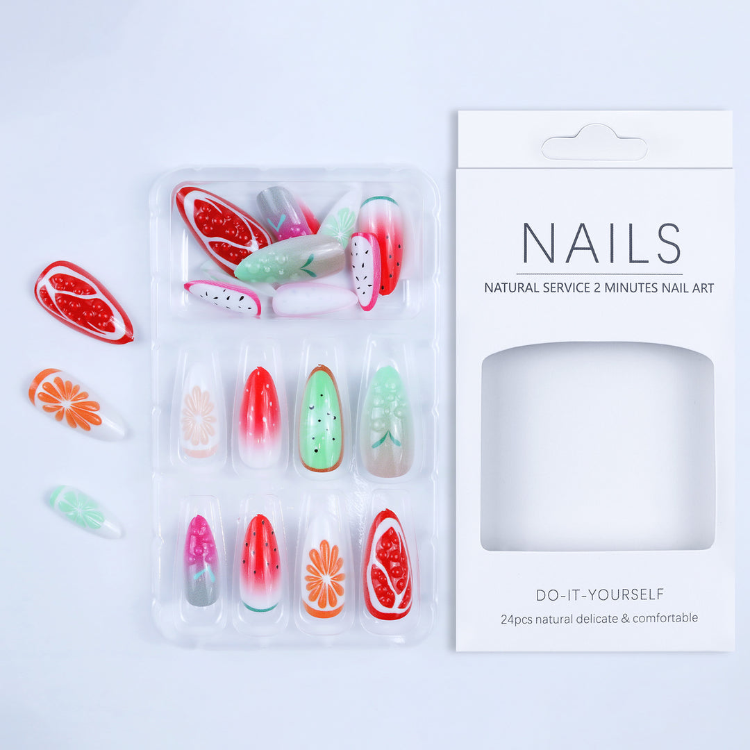 Creative art nails in fruit motif design Kalsten