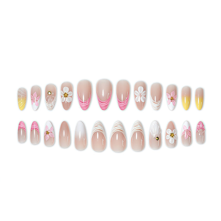 Floral Design Acrylic Press-On Nails Kalsten