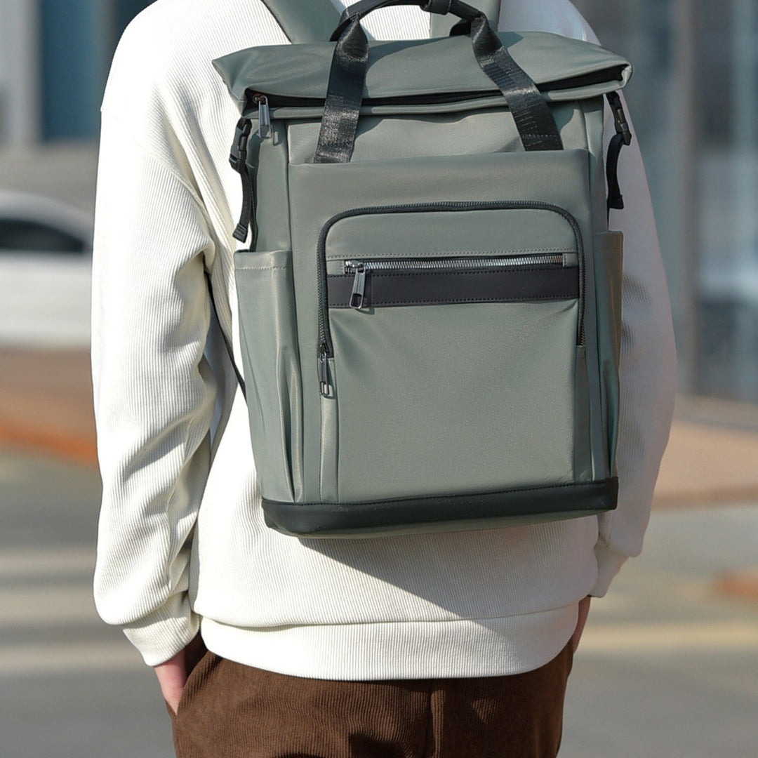 High-Capacity Waterproof Roll-Top Backpack Kalsten