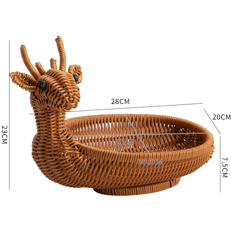 Unisex Braided Decoration Basket in Duck Shape Kalsten