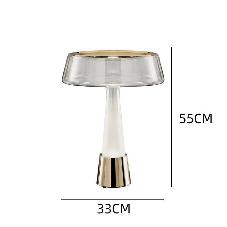 Stylish Glass Table Lamp with Integrated LED Lighting