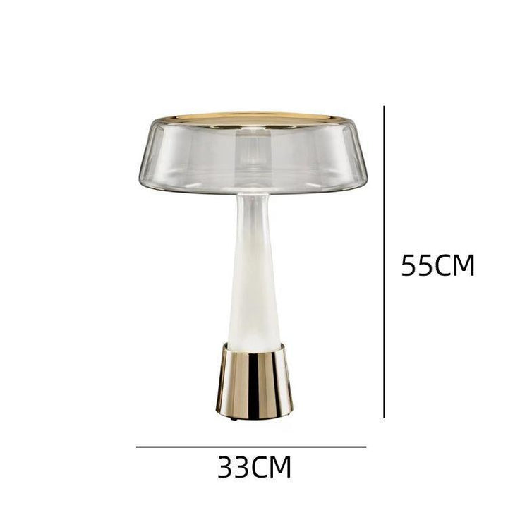 Stylish Glass Table Lamp with Integrated LED Lighting