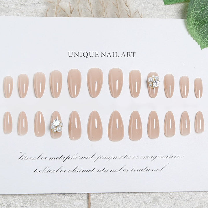 Artificial nail set with elegant pearl design and high-gloss surface Kalsten