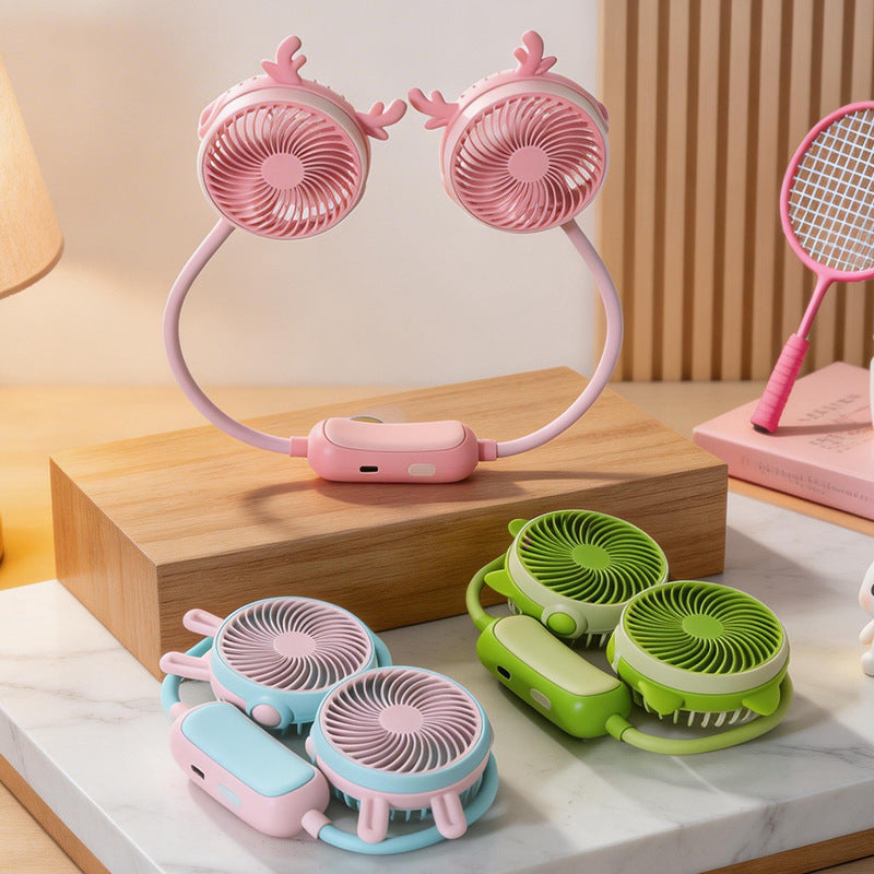 Women's Portable Neck Fan with Flexible Design Kalsten