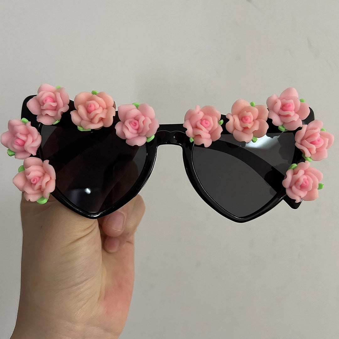 Women Cat-Eye Sunglasses with Floral Decor Kalsten