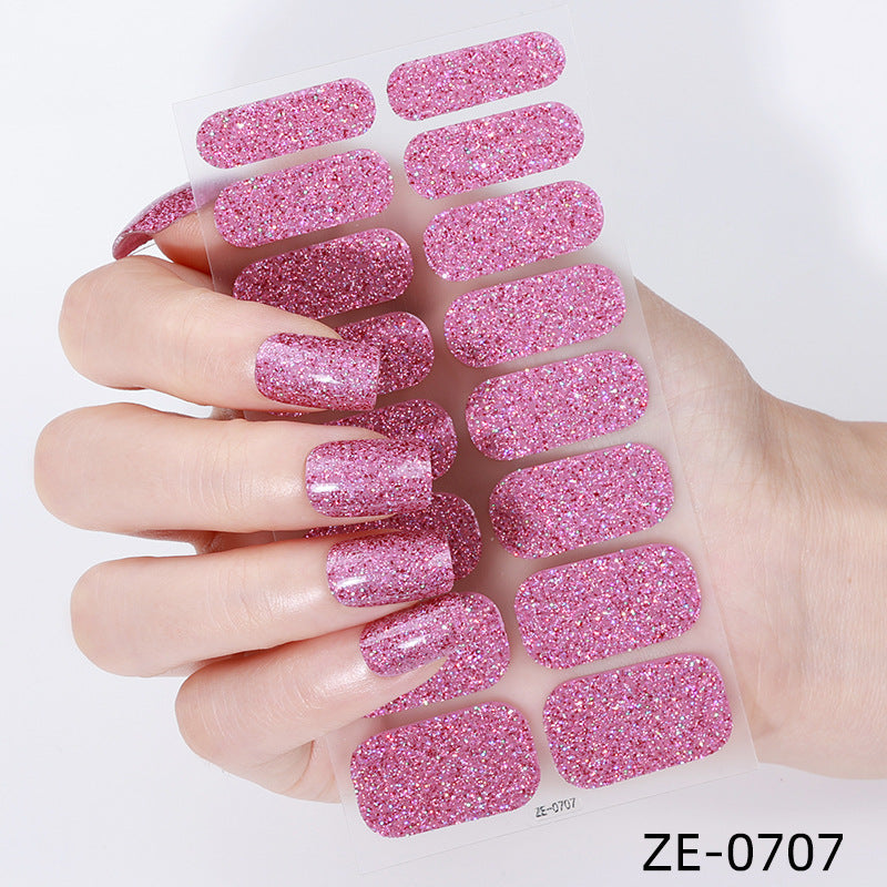 Glitter Finish Nail Wraps