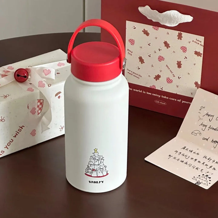 Ladies' insulation drinking bottle with creative animal design and practical flip lid Kalsten