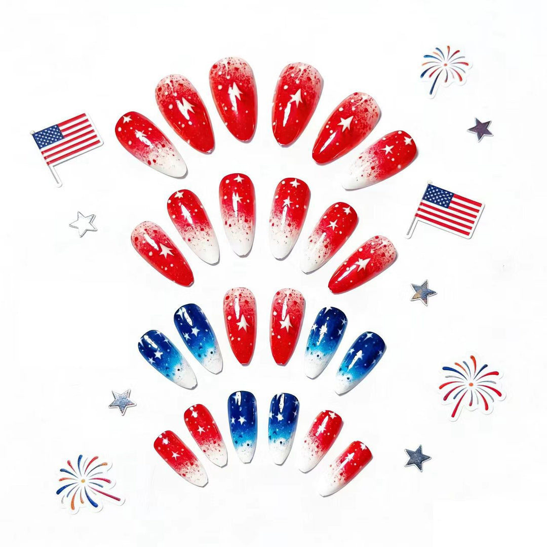 Festive Starry Nail Art Kalsten