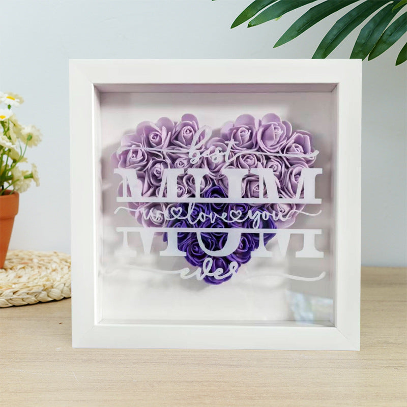Square Shadow Box Display Frame With Removable Deep Well And Glass Cover