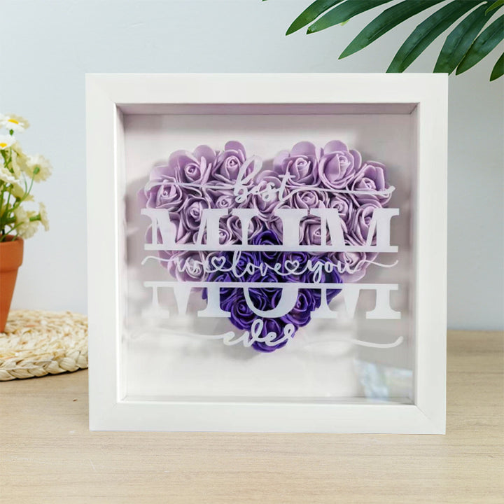 Square Shadow Box Display Frame With Removable Deep Well And Glass Cover