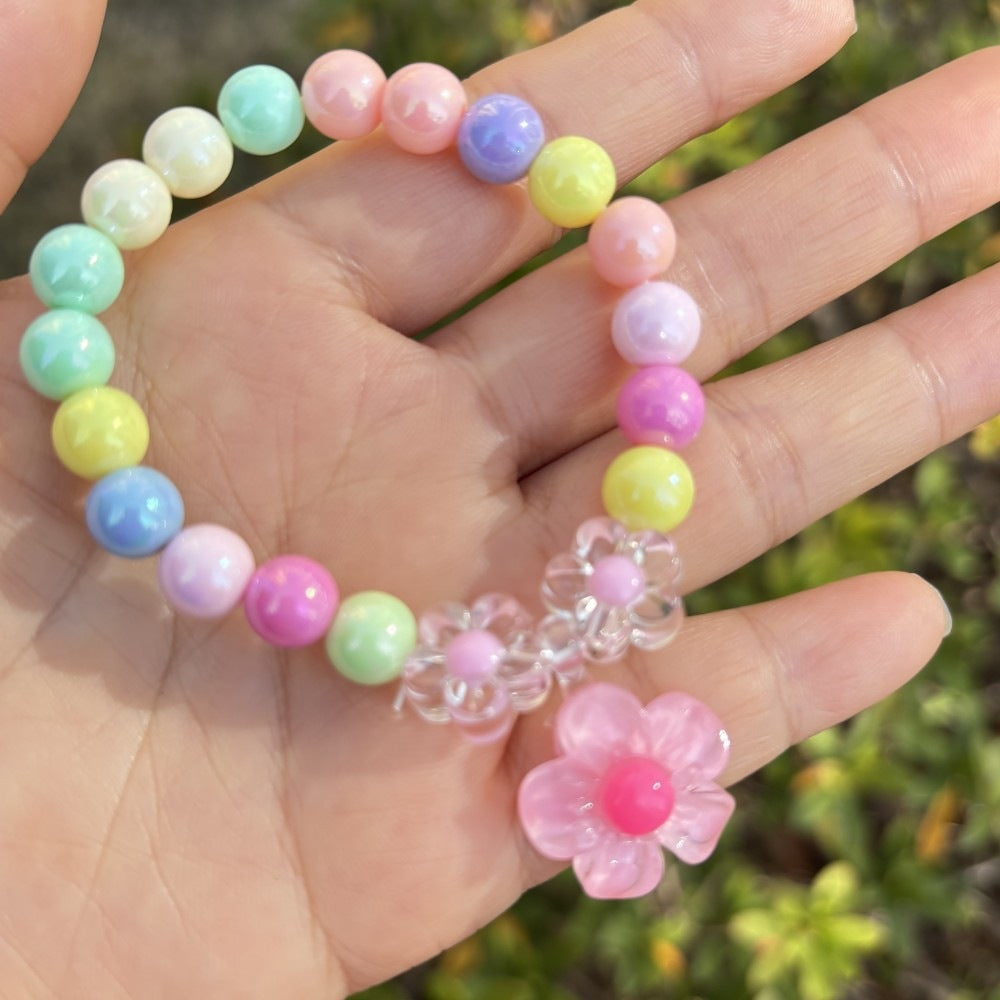 Colorful bracelet with flower charms Kalsten