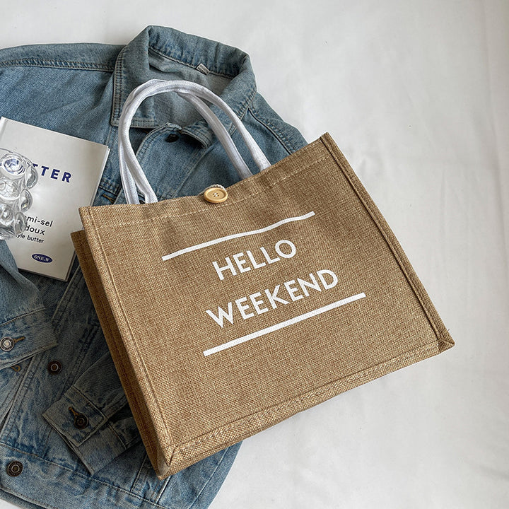 Eco-Friendly Jute Shopping Tote Bag