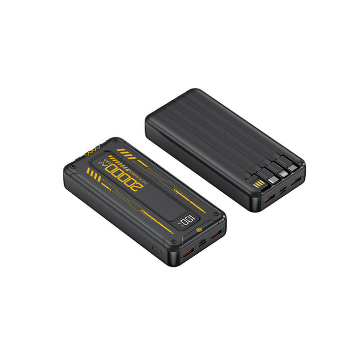 Portable power bank with integrated cable management and digital display Kalsten