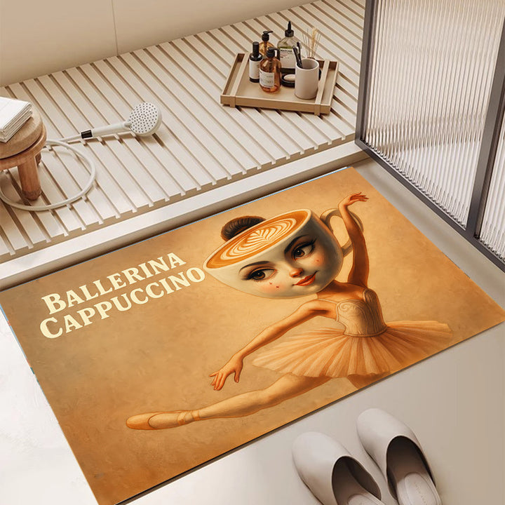 Artistic Ballerina-Themed Area Mat Kalsten