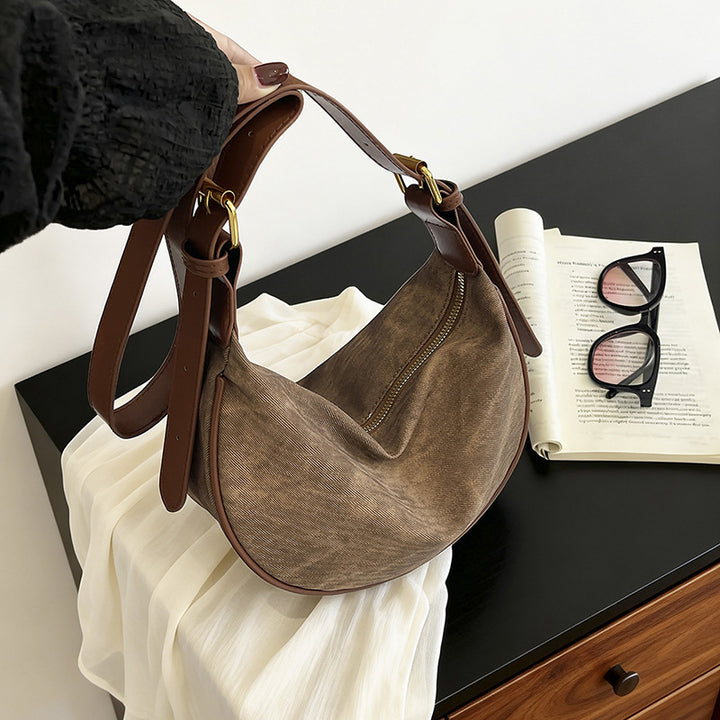Functional Soft Fabric Shoulder Bag