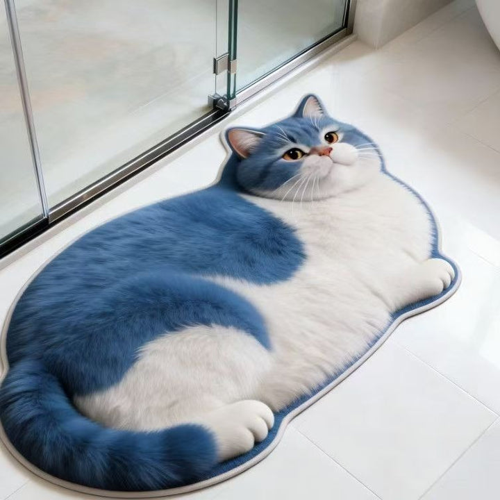 Cat-Shaped Area Rug