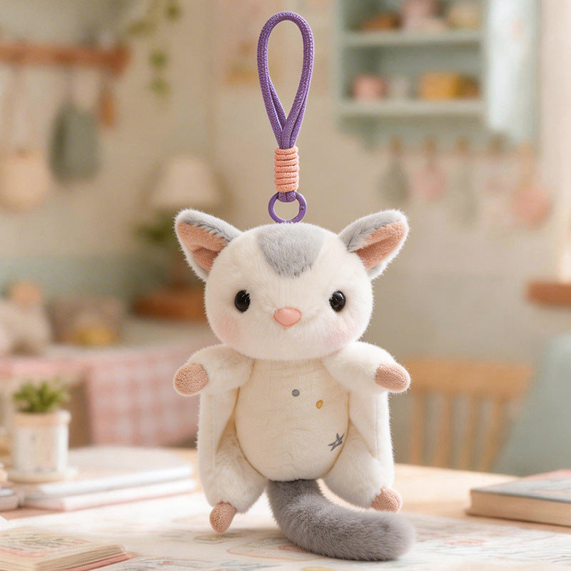 Plush Woodland Puppy Bag Charm with Elastic Loop and Soft Fabric Bodysuit Kalsten