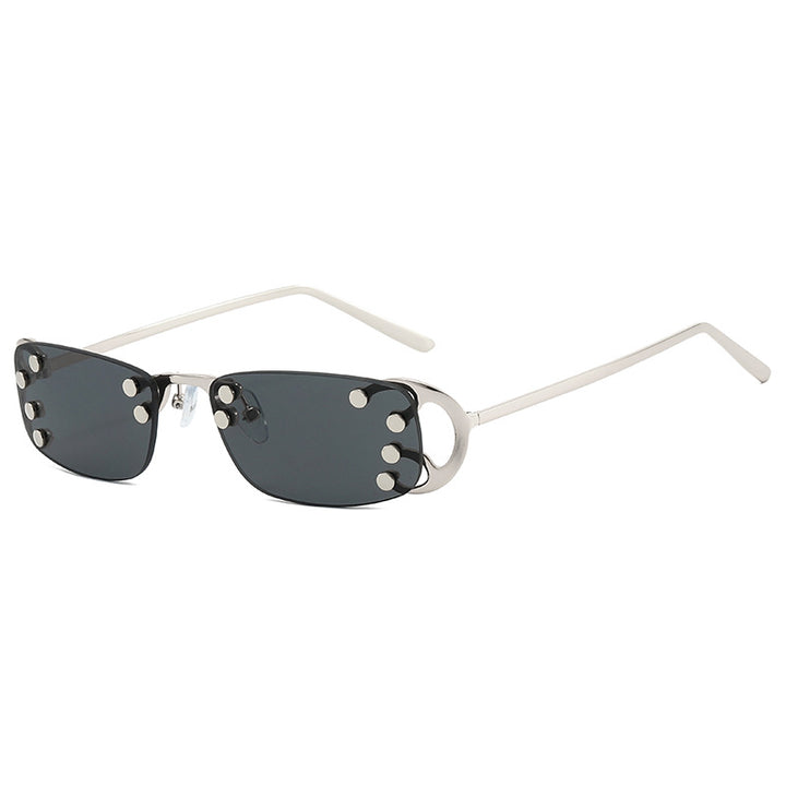 Women’s fashionable rectangular sunglasses with striking gold details Kalsten