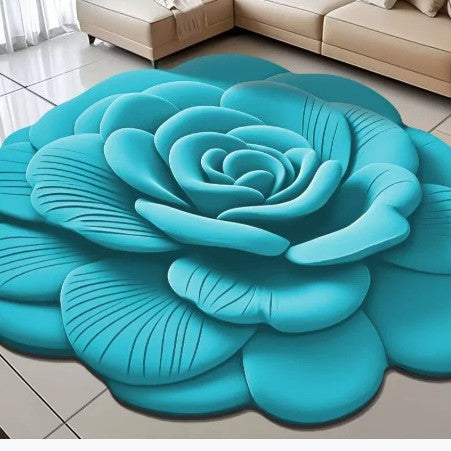 Floral-Themed 3D Area Rug Kalsten