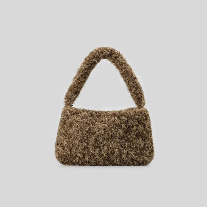 Plush Textured Handheld Purse