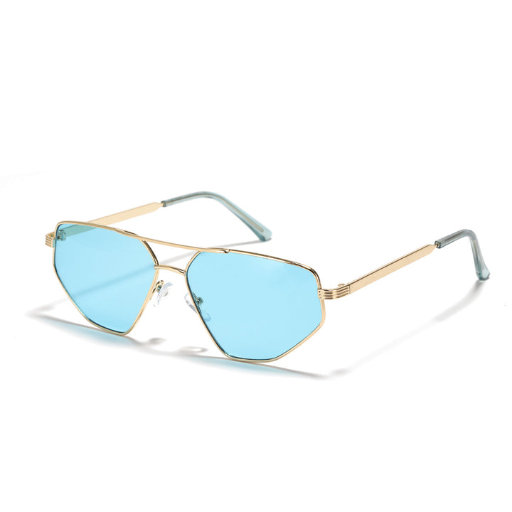 Ladies geometric sunglasses with elegant metal frame Kalsten