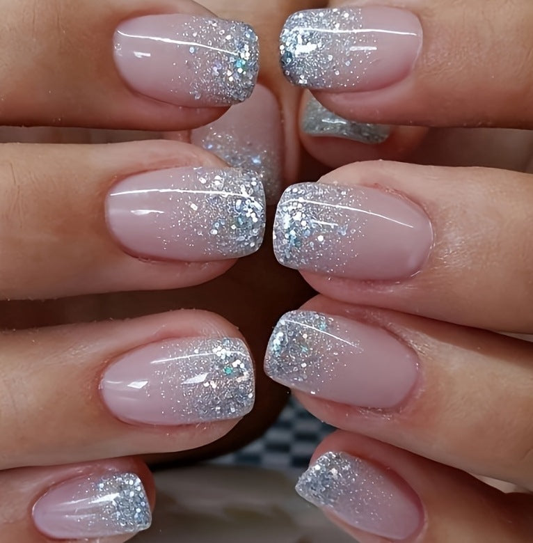 Glitzy Ombre Nail Enhancements Kalsten