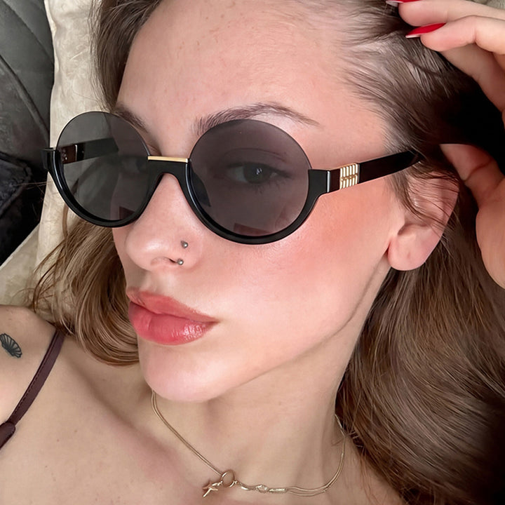 Women’s modern round sunglasses with elegant accents and UV protection Kalsten