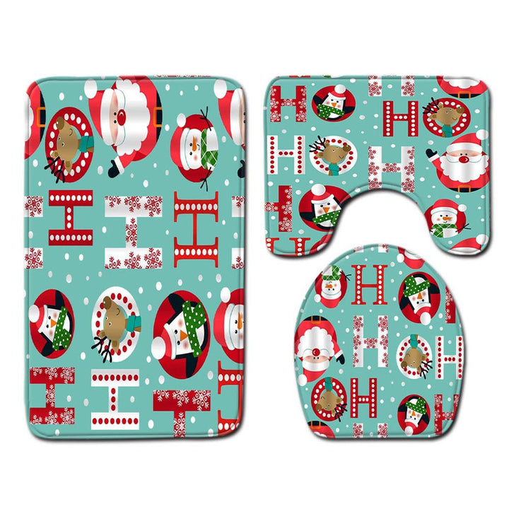 Christmas-Themed Bathroom Mat Set