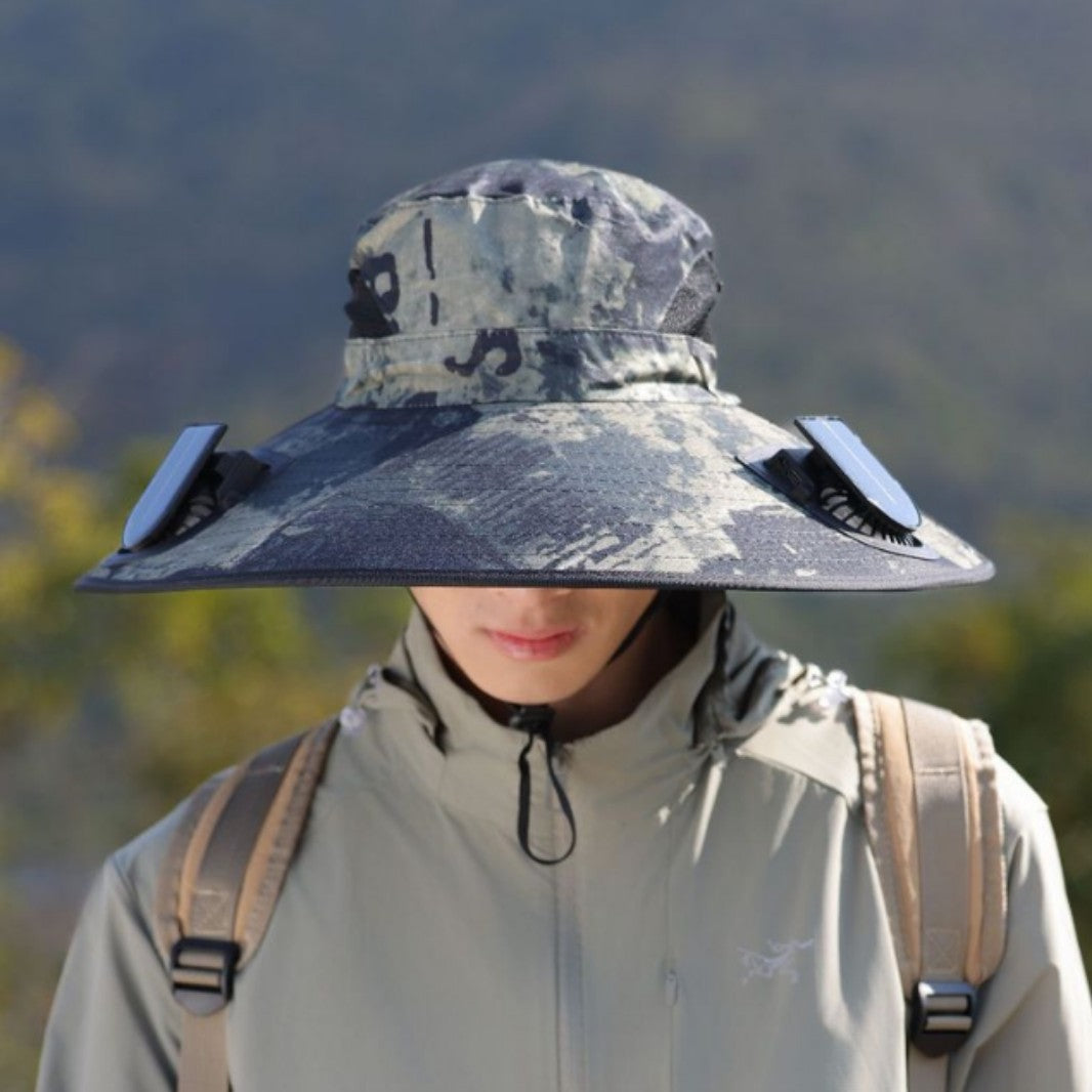 tactical fishing hat with wide brim, mesh ventilation and adjustable chin strap Kalsten