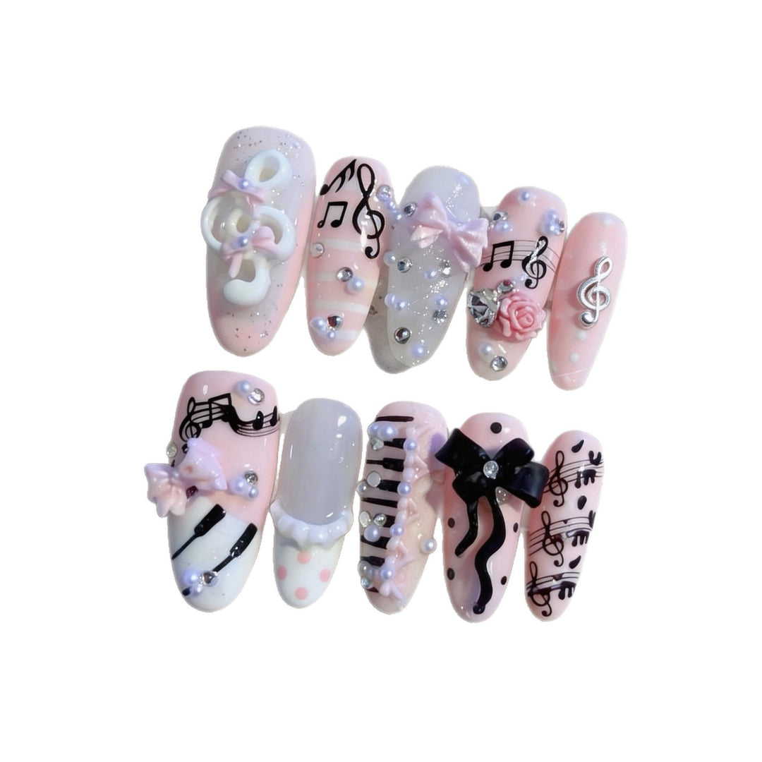 Musical-Themed 3D Nail Art Set