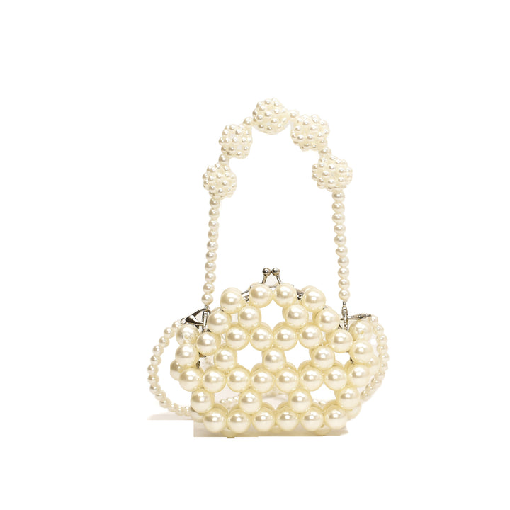 Pearl-Embellished Evening Handbag