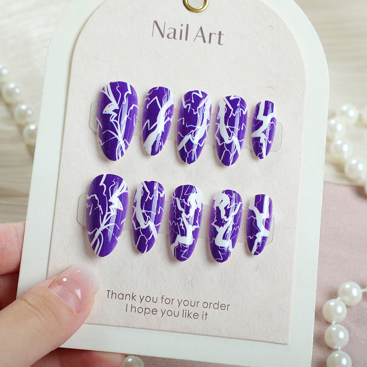 Lightning Pattern Press-On Nails