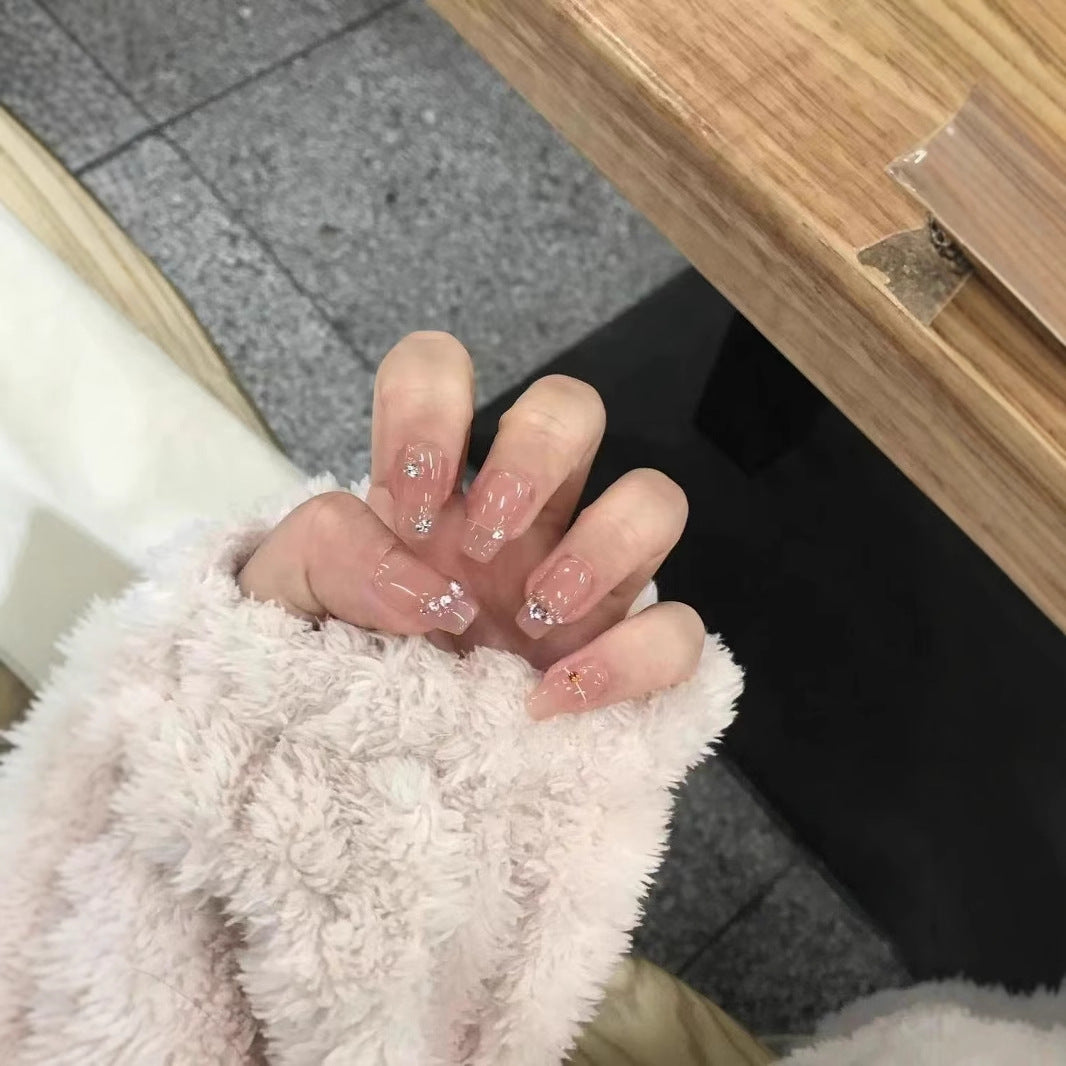 Rhinestone-Embellished Nail Art Set