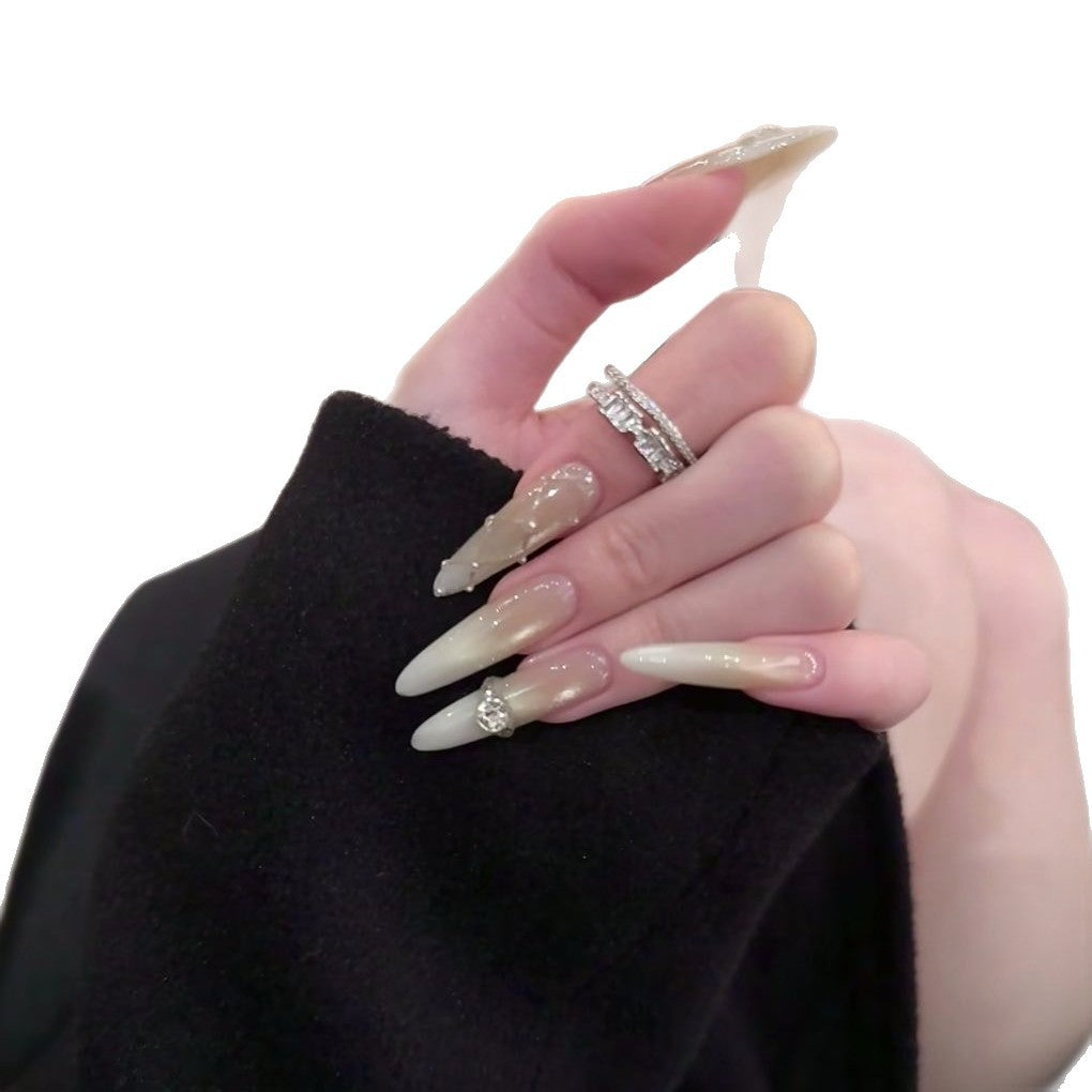Elegant Stiletto Gel Nail Extensions
