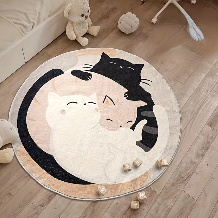 Fun Cartoon Character Round Area Rug