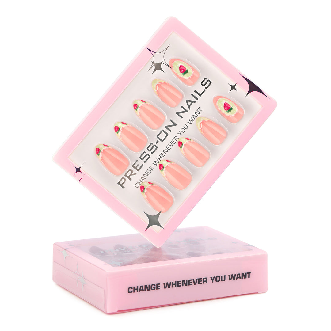 Artificial Press-On Nails with Floral Design Kalsten