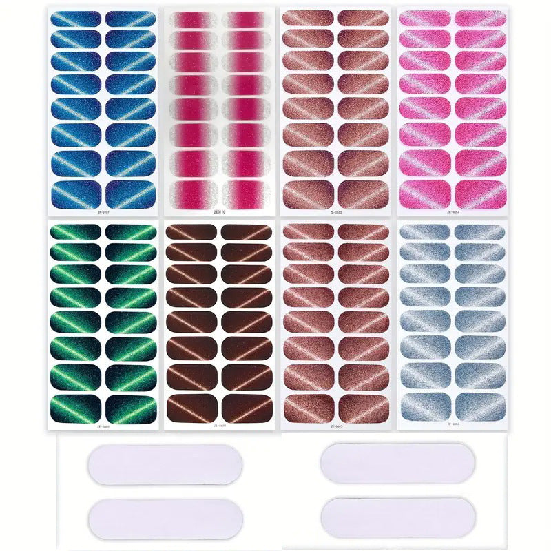 Sparkling Glitter Nail Wraps Set