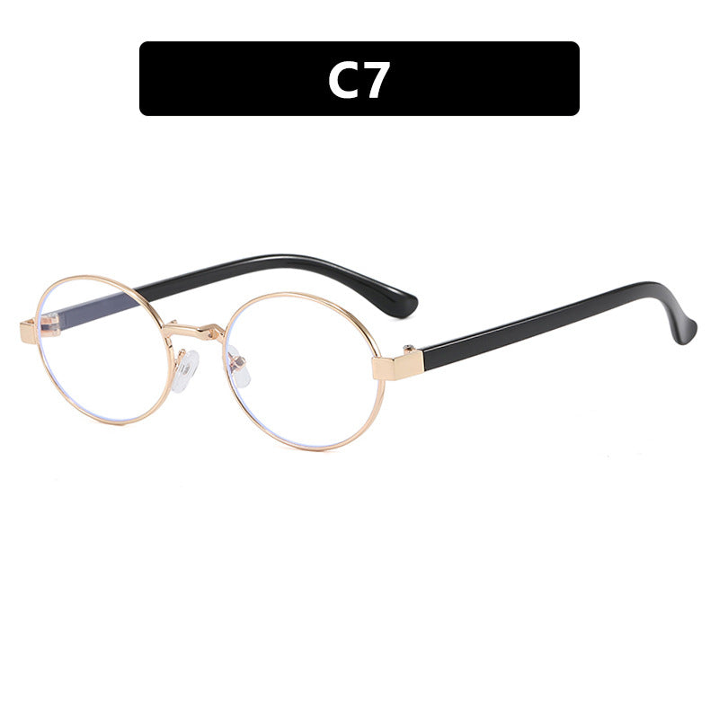 Women's round glasses with elegant metal frame and adjustable nose pads Kalsten