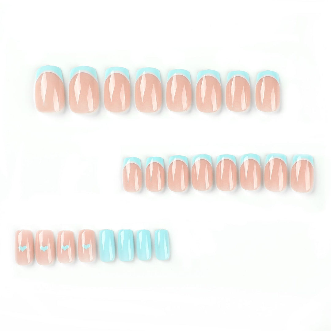 Artful nail art with pastel blue accents Kalsten