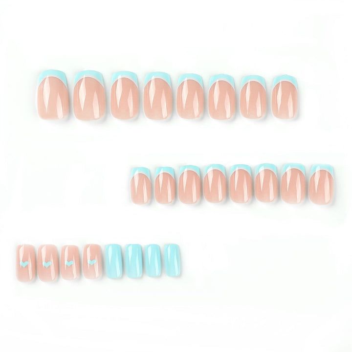 Artful nail art with pastel blue accents Kalsten