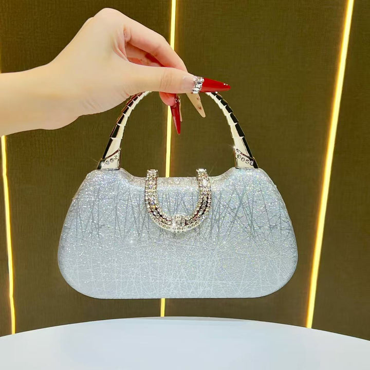 Rhinestone-Detail Evening Handbag
