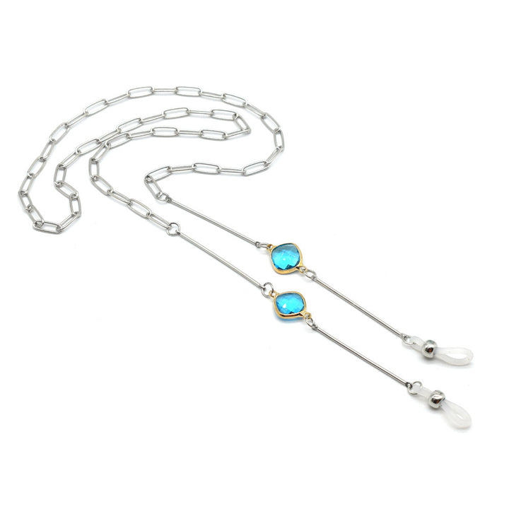 Fashionable glasses holder chain with colorful crystal pendants Kalsten