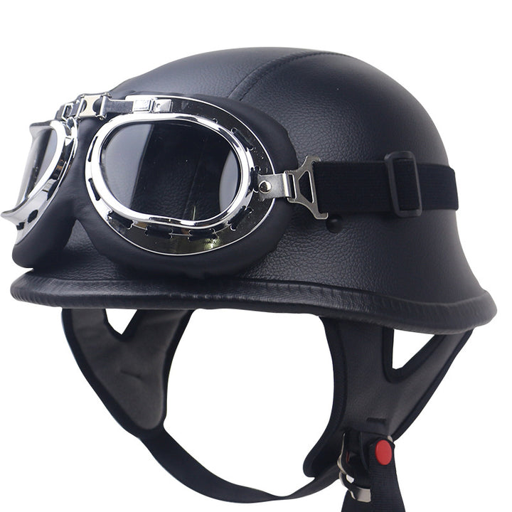 Classic Carbon Fiber Motorcycle Helmet with Goggles Kalsten