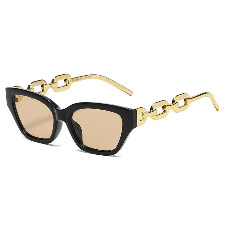 Women's Cat-Eye Sunglasses with Decorative Chain Frame Kalsten