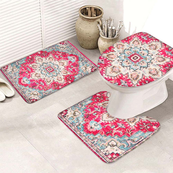 Vintage-Inspired Bath Mat Set