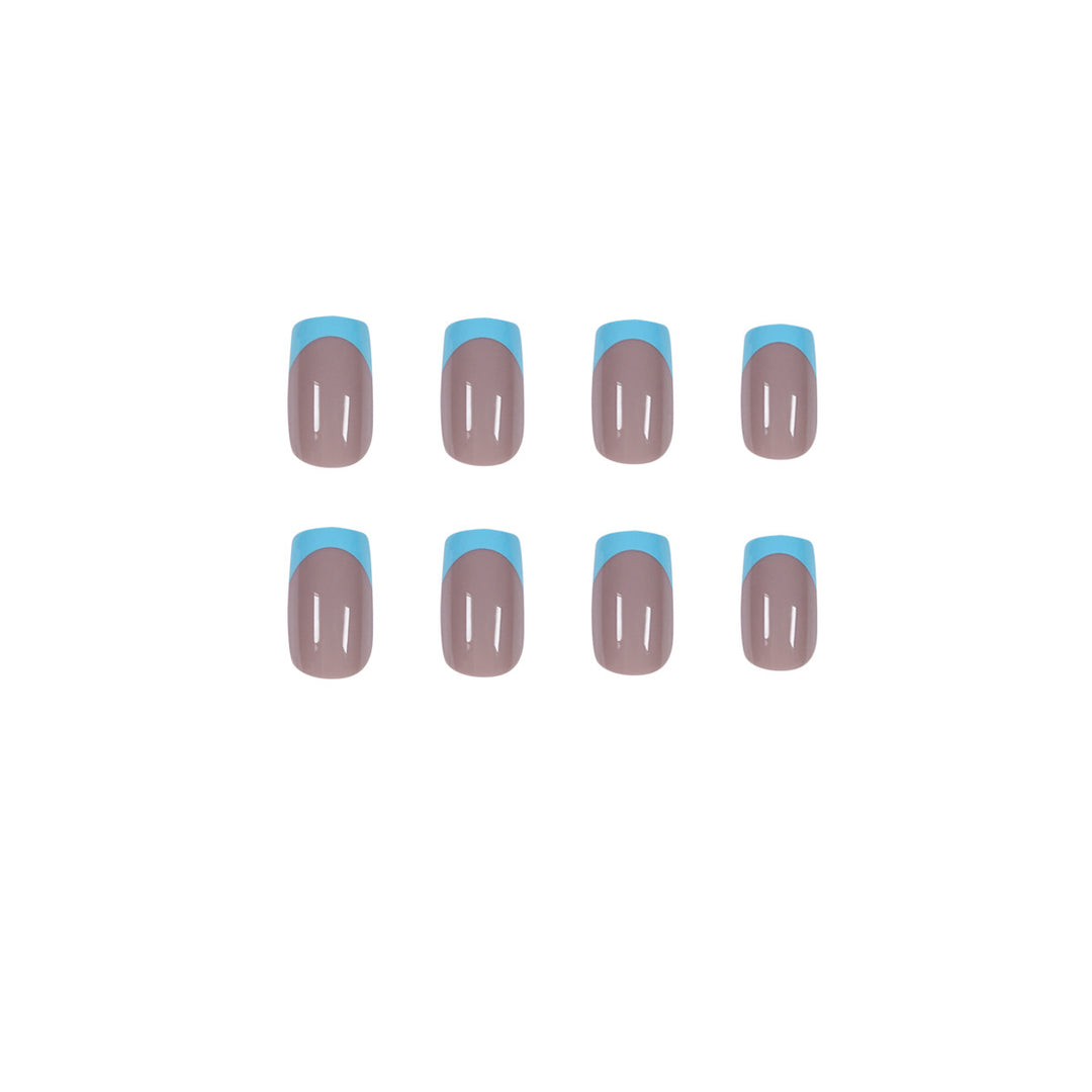 Artificial nails with creative French tip design Kalsten
