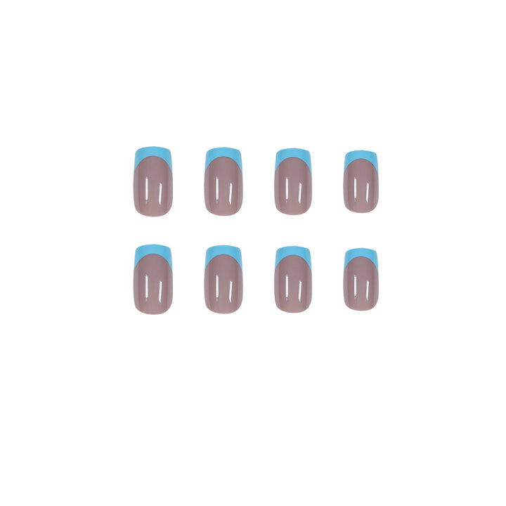 Artificial nails with creative French tip design Kalsten