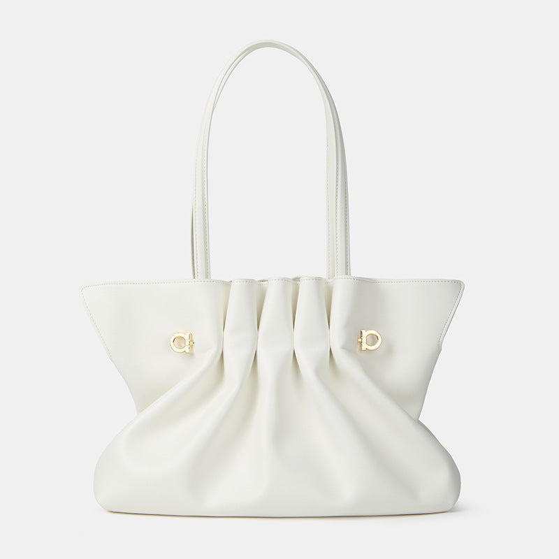 Elegant Pleated Handheld Tote Bag