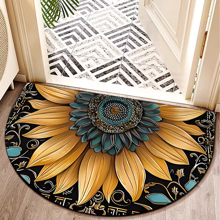 Textured Wooden Plank Doormat Kalsten