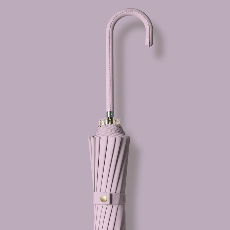 Ladies elegant umbrella with handle made of natural materials Kalsten